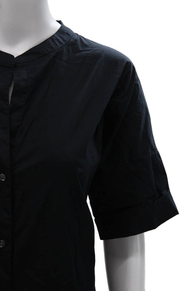 Standard James Perse Womens Black Collared Short Sleeve Shirt Dress Size 3