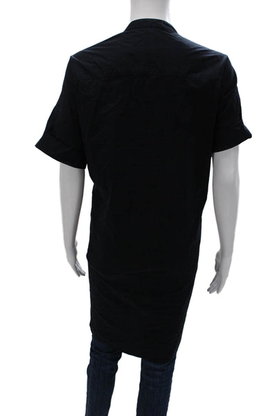 Standard James Perse Womens Black Collared Short Sleeve Shirt Dress Size 3