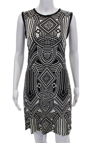 Nicole Miller Women Sheath Dress Multicolor Geometric Rayon Sleeveless Size 6