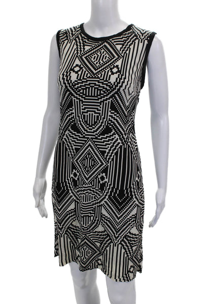 Nicole Miller Women Sheath Dress Multicolor Geometric Rayon Sleeveless Size 6