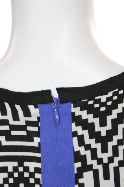Nicole Miller Women Sheath Dress Multicolor Geometric Rayon Sleeveless Size 6