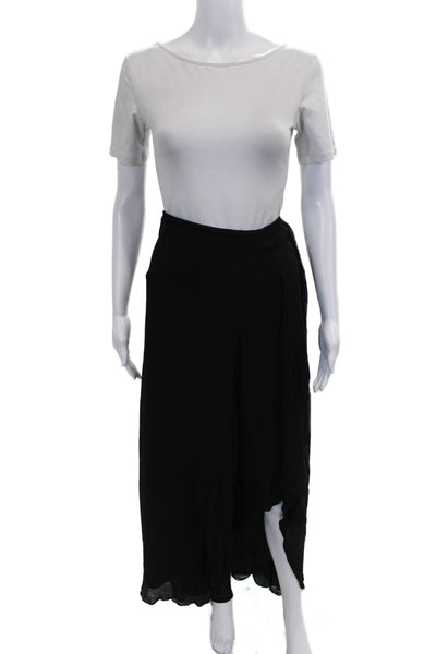 Nicole Miller Womens Maxi Skirt Black Viscose Size 8