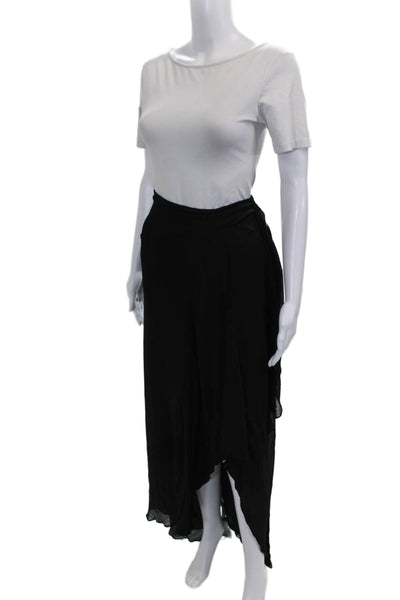 Nicole Miller Womens Maxi Skirt Black Viscose Size 8