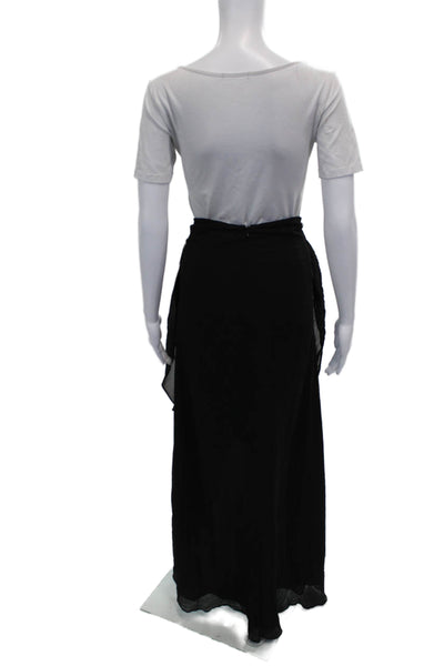 Nicole Miller Womens Maxi Skirt Black Viscose Size 8