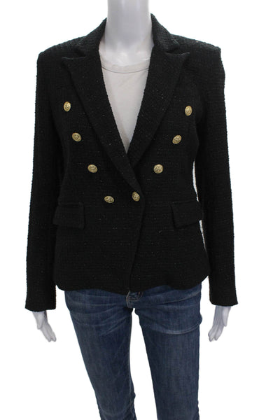 Generation Love Womens Military Jacket Black Blazer Solid Size S
