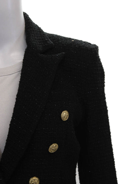 Generation Love Womens Military Jacket Black Blazer Solid Size S