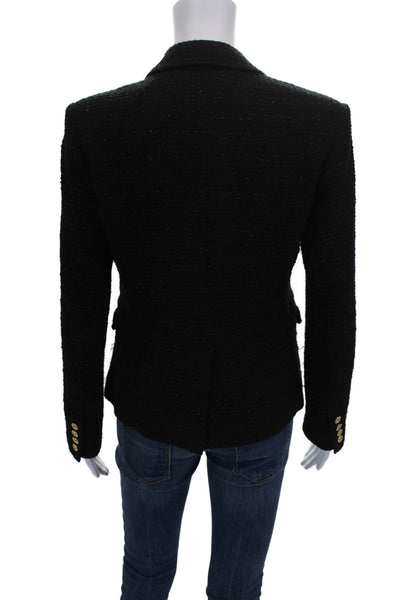 Generation Love Womens Military Jacket Black Blazer Solid Size S