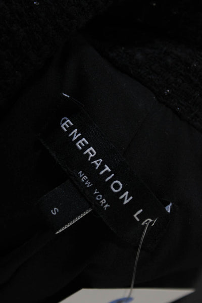 Generation Love Womens Military Jacket Black Blazer Solid Size S