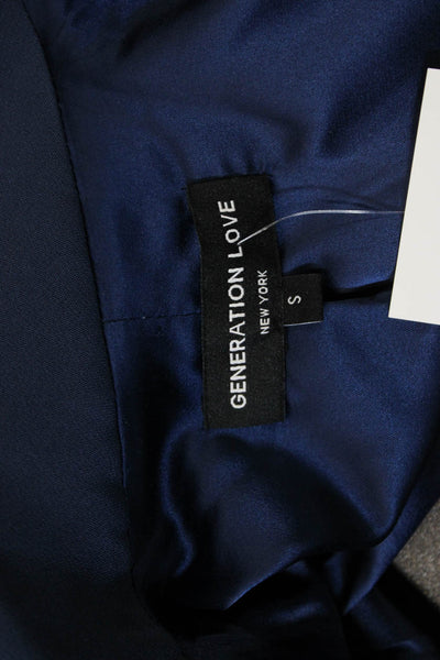 Generation Love Women Tuxedo Blazer Blue Button Long Sleeve Size S