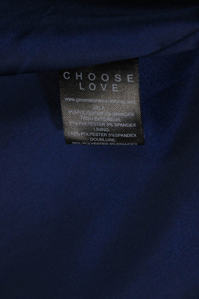 Generation Love Women Tuxedo Blazer Blue Button Long Sleeve Size S