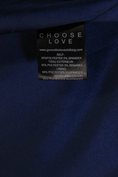 Generation Love Women Tuxedo Blazer Blue Button Long Sleeve Size S