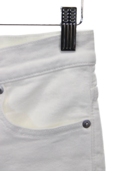J Crew Women Skinny Jeans White High Rise Cotton Blend Size 26