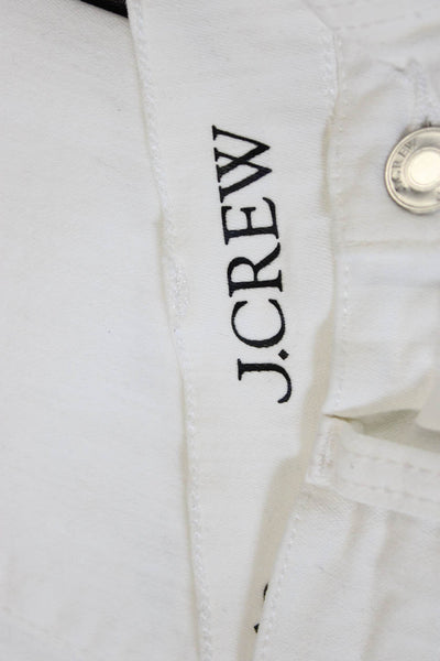 J Crew Women Skinny Jeans White High Rise Cotton Blend Size 26
