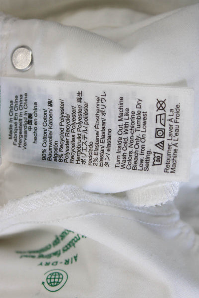 J Crew Women Skinny Jeans White High Rise Cotton Blend Size 26