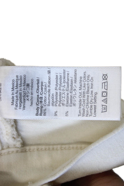 Madewell Womens Cropped Ivory High Rise Cotton Blend Jeans Size 26