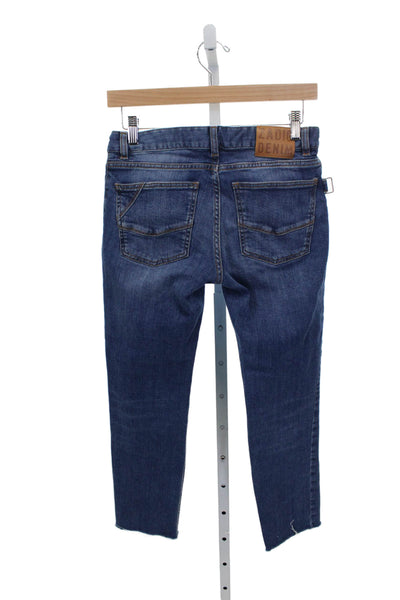 Zadig & Voltaire Womens Skinny Blue Jeans Cotton Blend Zip Mid Rise Size 26