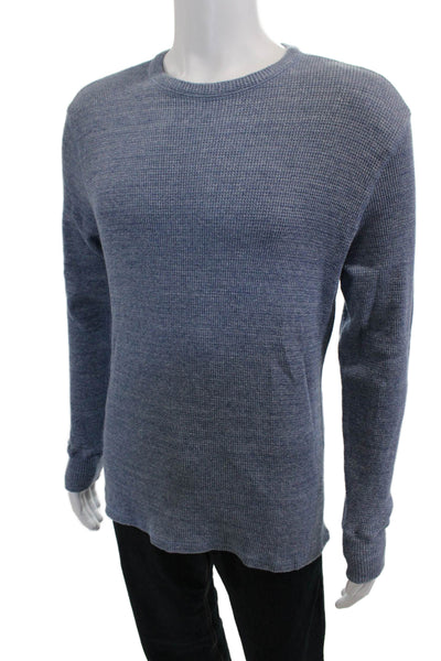 Alex Mill Mens Blue Cotton Crew Neck Sweater Long Sleeve Size L