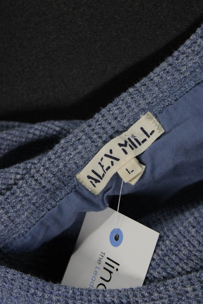 Alex Mill Mens Blue Cotton Crew Neck Sweater Long Sleeve Size L