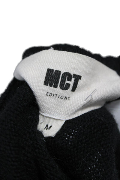 MCT Womens Cardigan Black Wool Long Sleeve Round Neck Size M