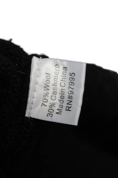 MCT Womens Cardigan Black Wool Long Sleeve Round Neck Size M