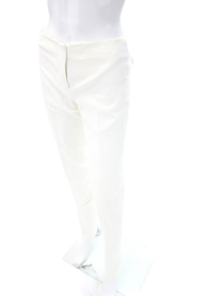 Jil Sander Womens White Cotton Dress Pants Size 34