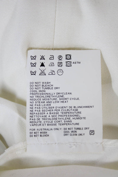 Jil Sander Womens White Cotton Dress Pants Size 34