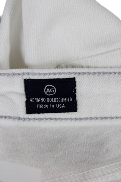 AG Adriano Goldschmied Womens Skinny Jeans White Cotton Size 27