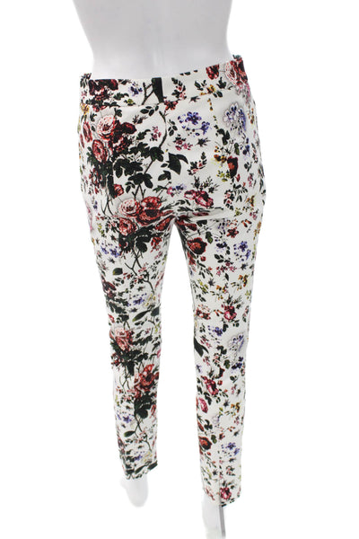 Erdem Womens Cropped Floral Multicolor Cotton Pants Zip Size S