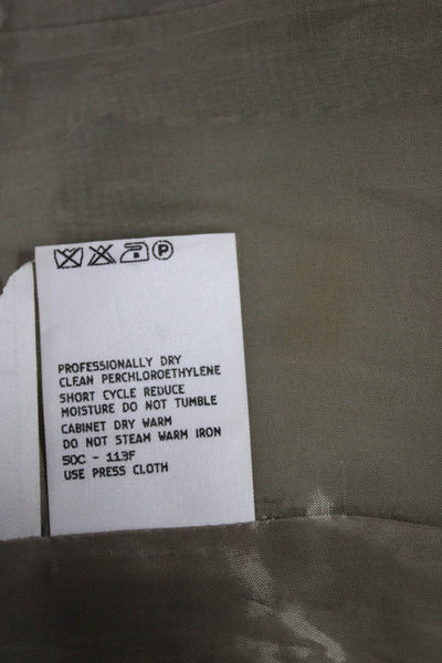 Giorgio Armani Womens Gray Check Viscose Basic Jacket Button Size 38