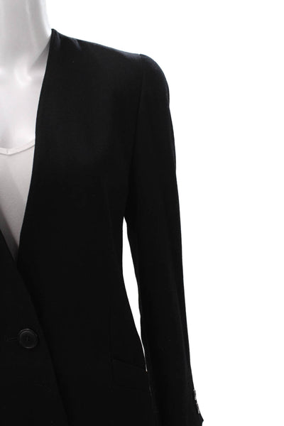 Krizia Women Pantsuit Wool Black Button Long Sleeve Size 38