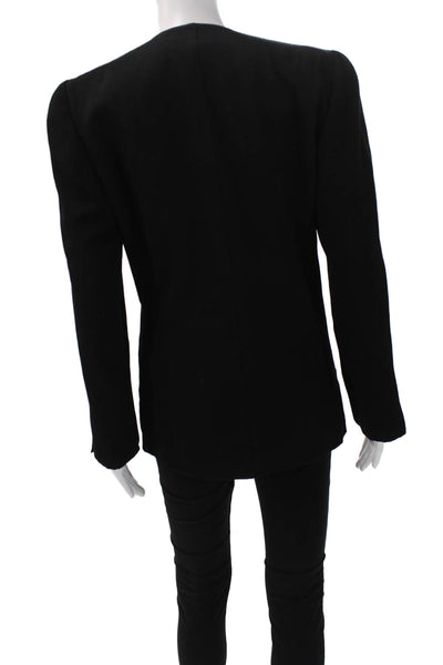 Krizia Women Pantsuit Wool Black Button Long Sleeve Size 38