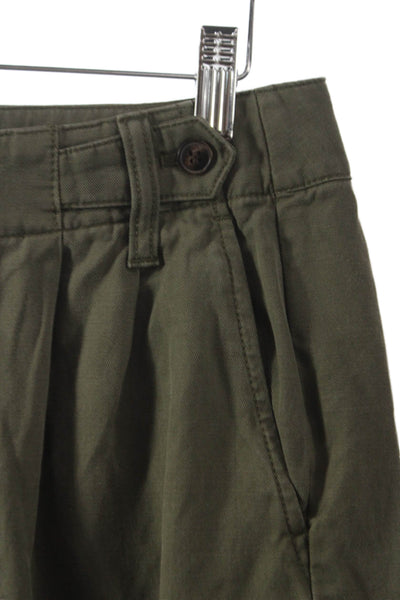 Madewell Womens Cropped Green Pants Petite Size 4P