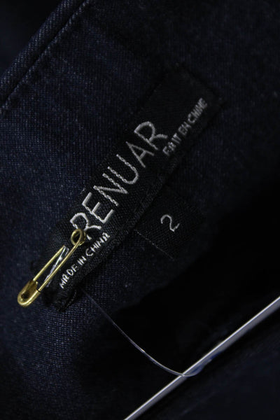 Renuar Womens Dress Pants Blue Pull On Size 2