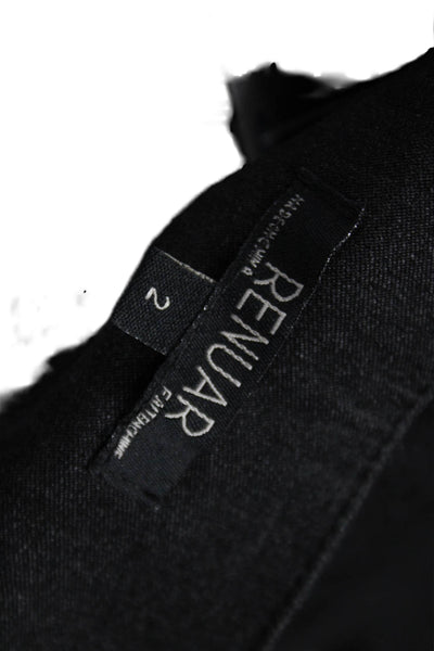Renuar Womens Dress Pants Black Pull On Size 2