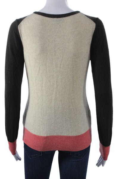 Escada Sport Women Multicolor V-Neck Wool Pullover Sweater Size S