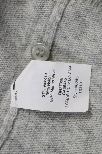 J Crew Women Gray Sequin Bow V-Neck Long Sleeve Cardigan Size XS