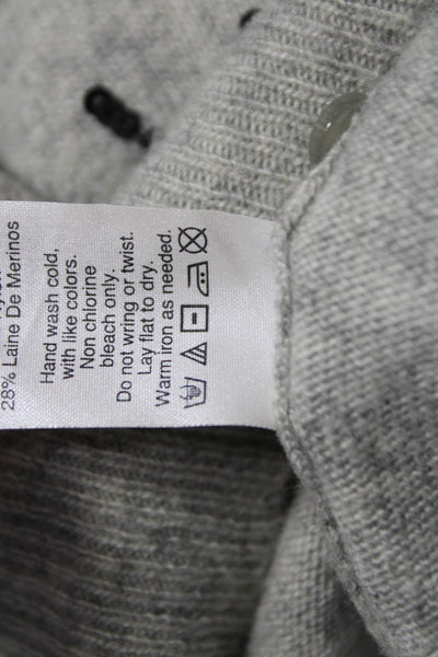 J Crew Women Gray Sequin Bow V-Neck Long Sleeve Cardigan Size XS
