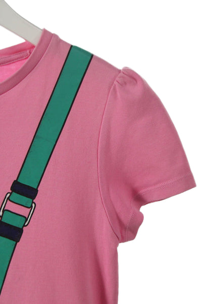 Marc Jacobs Girls Round Short Sleeves Drop Waist Dress Pink Size 12
