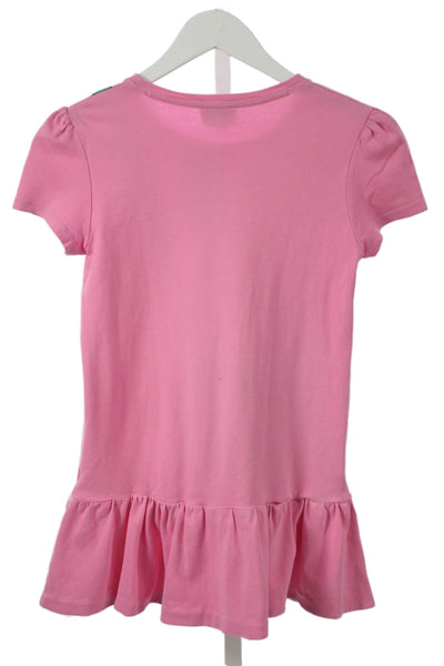 Marc Jacobs Girls Round Short Sleeves Drop Waist Dress Pink Size 12