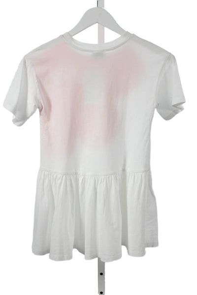 Kenzo Girls Short Sleeves Graphic Drop Waist Sundress White Size 8
