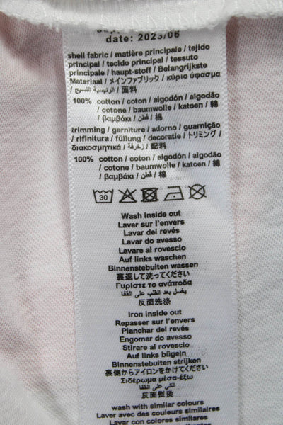 Kenzo Girls Short Sleeves Graphic Drop Waist Sundress White Size 8