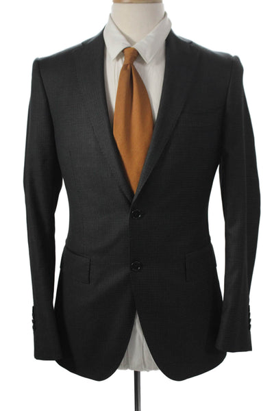 Tombolini Mens Blazer 100% Virgin Wool Gray Check Size 48