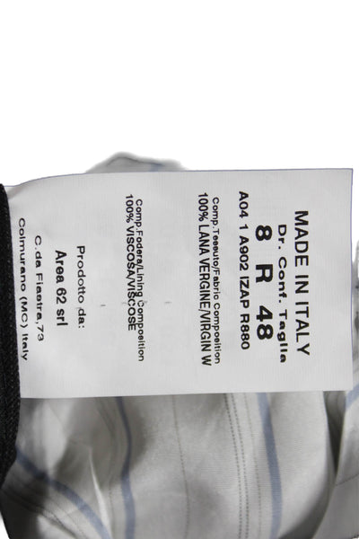 Tombolini Mens Blazer 100% Virgin Wool Gray Check Size 48