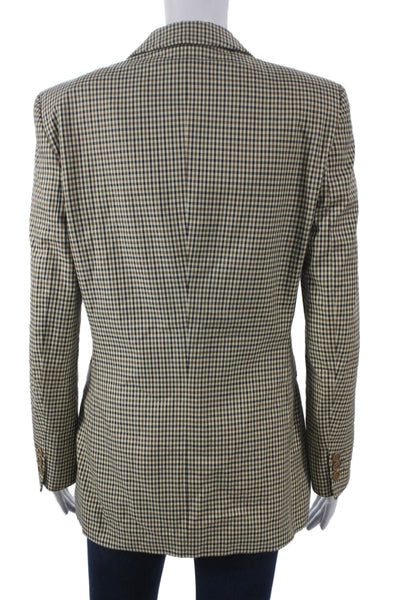 Giorgio Armani Women Skirt Suit Multicolor Check Cotton Buttoned Size 38