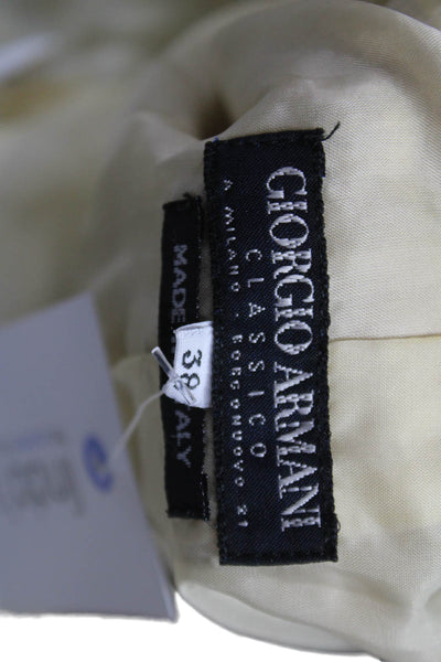 Giorgio Armani Women Skirt Suit Multicolor Check Cotton Buttoned Size 38