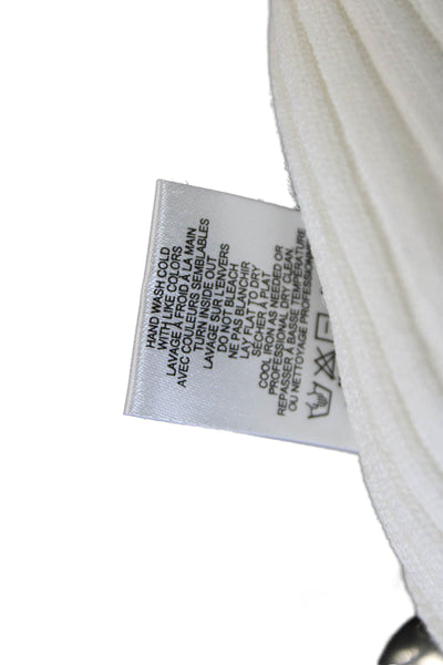 Generation Love Womens Basic V-Neck White Tank Sleeveless Viscose Size S