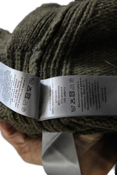 Zadig & Voltaire Womens Merino Wool Green Collared Long Sleeve Pullover Size XS
