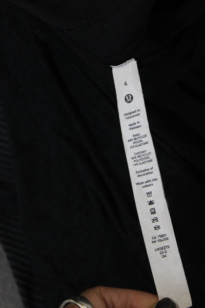 Lululemon Womens Collared Pullover Polo Short Sleeve Black Size 4