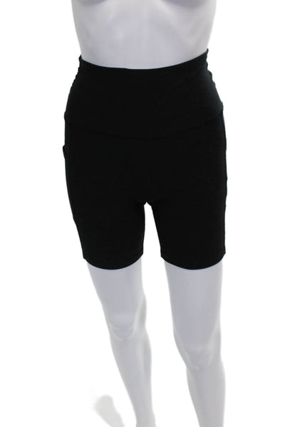 Beyond Yoga Womens Athletic Black Polyester Solid Shorts Size S