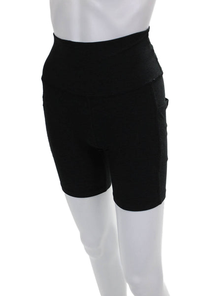Beyond Yoga Womens Athletic Black Polyester Solid Shorts Size S